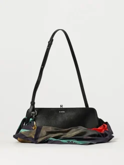 Borsa Goji Jil Sander in pelle palmellata con manico di foulard