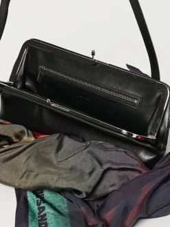 Borsa Goji Jil Sander in pelle palmellata con manico di foulard