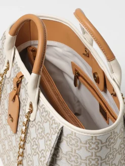 Borsa Harriet V°73 in canvas con logo jacquard