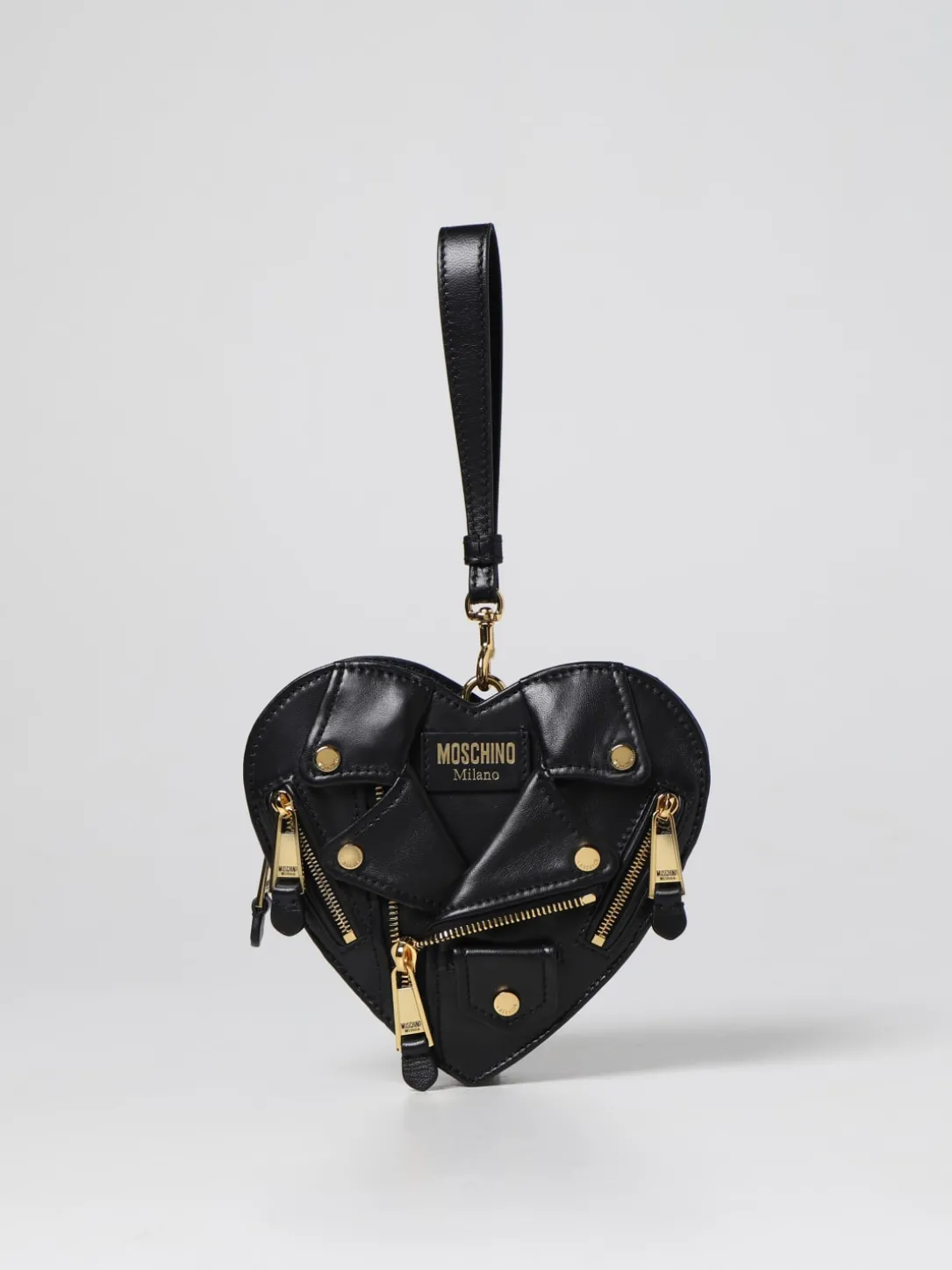 Borsa Heart Biker Moschino Couture in nappa