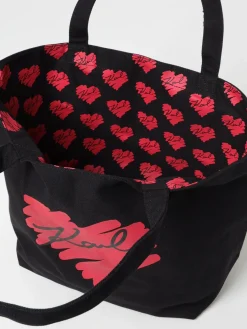 Borsa Heart Karl Lagerfeld reversibile in canvas di cotone riciclato