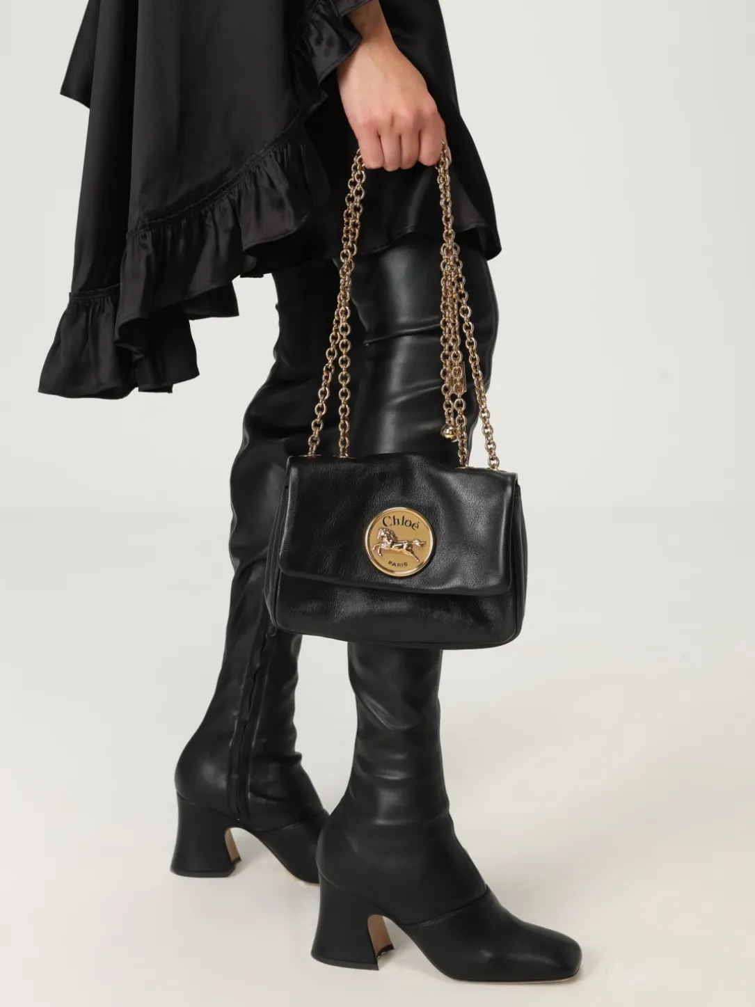 Borsa Heritage Chloé in pelle a grana