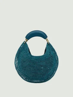 Borsa Hobo Summer Banana Chloè in rafia crochet