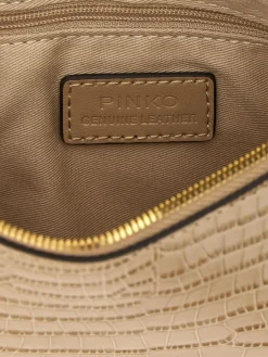 Borsa Horizontal Mini Pinko in pelle stampa cocco