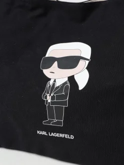 Borsa Ikonik Karl Lagerfeld in canvas di cotone riciclato