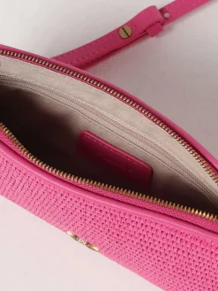 Borsa in rafia crochet con tracolla rimovibile Pinko