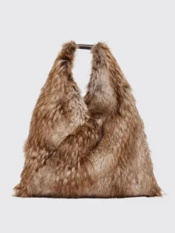 Borsa Japanese MM6 Maison Margiela in pelliccia sintetica e viscosa