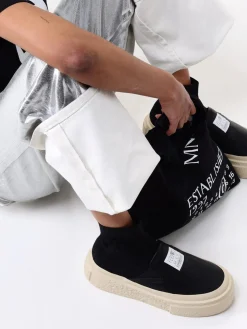 Borsa Japanese MM6 Maison Margiela in cotone con stampa logo