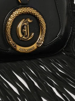 Borsa Just Cavalli in pelle sintetica a grana con frange