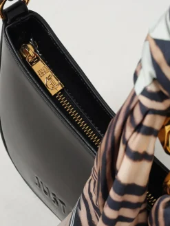 Borsa Just Cavalli in pelle sintetica spazzolata con foulard animalier