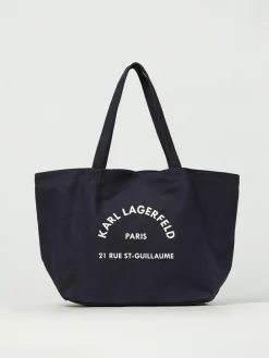 Borsa Karl Lagerfeld in cotone con stampa logo