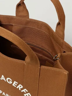 Borsa Karl Lagerfeld in canvas di cotone riciclato con stampa logo