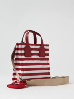 Borsa Karl Lagerfeld in canvas a righe