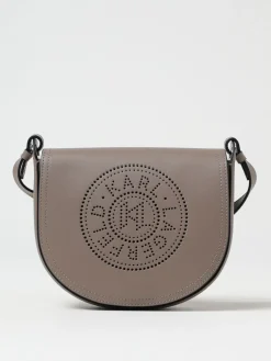 Borsa Karl Lagerfeld in pelle con logo traforato