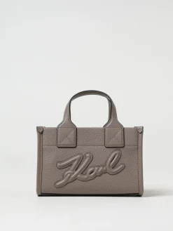 Borsa Karl Lagerfeld in pelle sintetica a grana con logo embossed