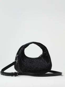 Borsa Karl Lagerfeld in tessuto con strass all over