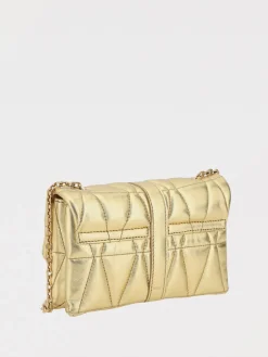 Borsa Kleio Versace in nappa laminata matelassè