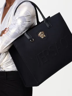 Borsa La Medusa Versace in canvas e pelle