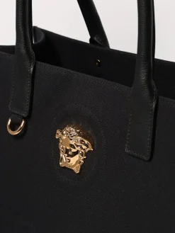 Borsa La Medusa Versace in canvas e pelle