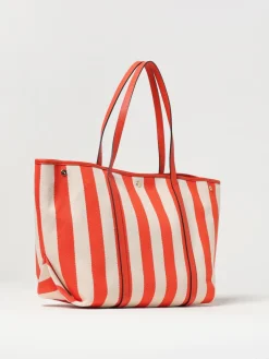 Borsa Lauren Ralph Lauren in canvas di cotone a righe