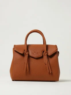 Borsa Laya Small Secret Pon-Pon in pelle sintetica a grana