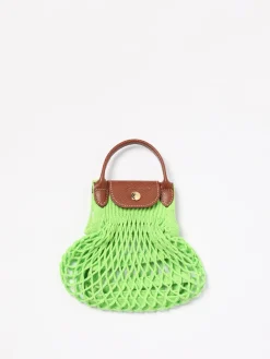 Borsa Le Pliage Filet Longchamp in cotone e pelle