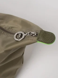 Borsa Le Pliage Green M Longchamp in nylon riciclato e pelle