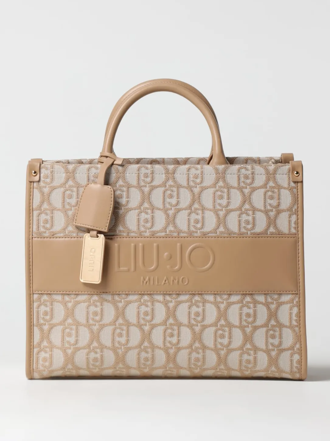 Borsa Liu Jo in pelle sintetica e canvas con monogram jacquard