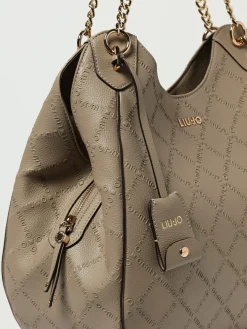 Borsa Liu Jo in pelle sintetica a grana con logo goffrato