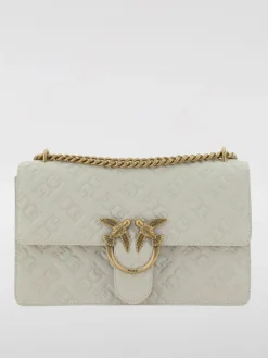 Borsa Love One Classic Pinko in pelle con logo goffrato