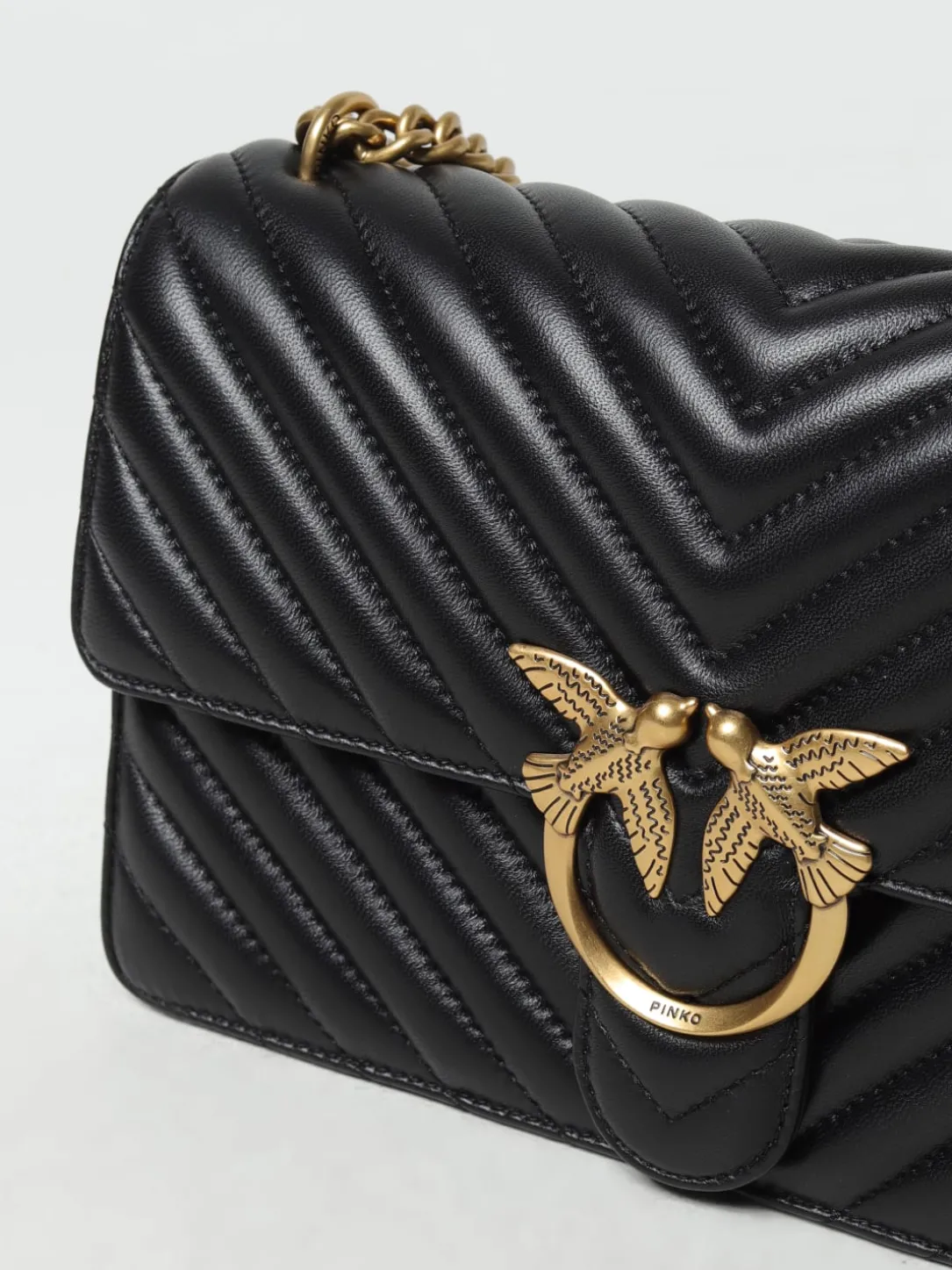 Borsa Love One Classic Pinko in nappa chevron