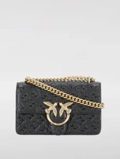 Borsa Love One Pinko in pelle con logo all over