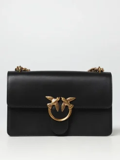 Borsa Love One Pinko in pelle con logo applicato