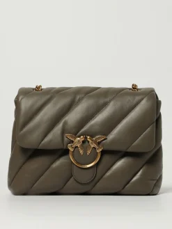 Borsa Love Puff Big Pinko in nappa trapuntata