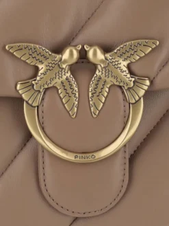 Borsa Love Puff Big Pinko in nappa trapuntata