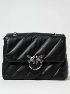 Borsa Love Puff Big Pinko in nappa trapuntata