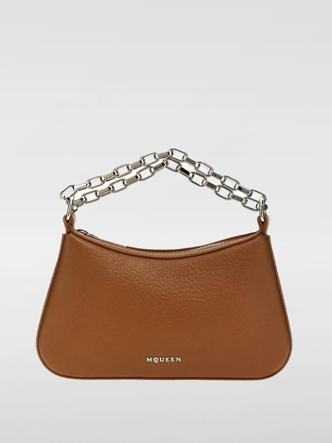 Borsa McQueen in pelle a grana