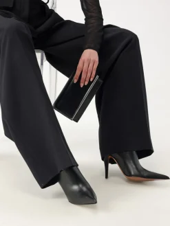 Borsa McQueen in pelle a grana