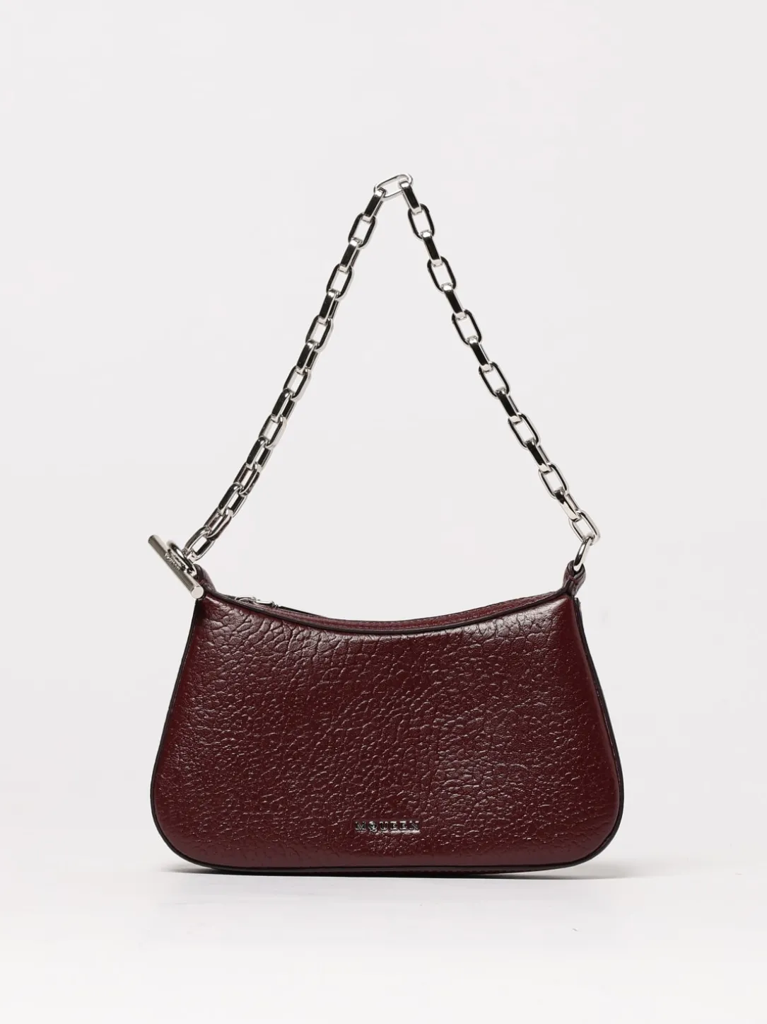 Borsa McQueen in pelle a grana