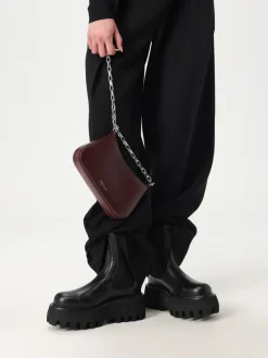 Borsa McQueen in pelle a grana