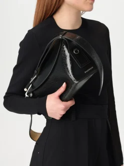 Borsa McQueen in pelle cracklè