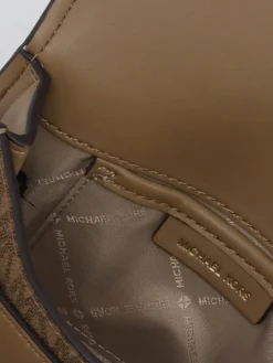 Borsa Michael Kors in cotone spalmato con monogram MK all over