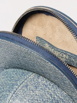 Borsa Midi Cap JW Anderson in pelle stampa denim