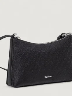 Borsa mini a spalla Calvin Klein in pelle sintetica logata