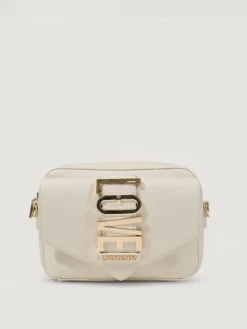 Borsa mini in pelle sintetica saffiano Love Moschino
