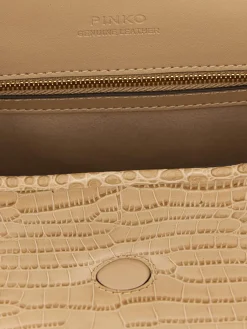 Borsa Mini Love Bag Box Simply Pinko in pelle stampa cocco