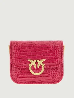 Borsa Mini Love Bag Box Simply Pinko in pelle stampa cocco