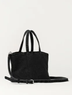 Borsa Mini Punch Alexander Wang in denim con logo