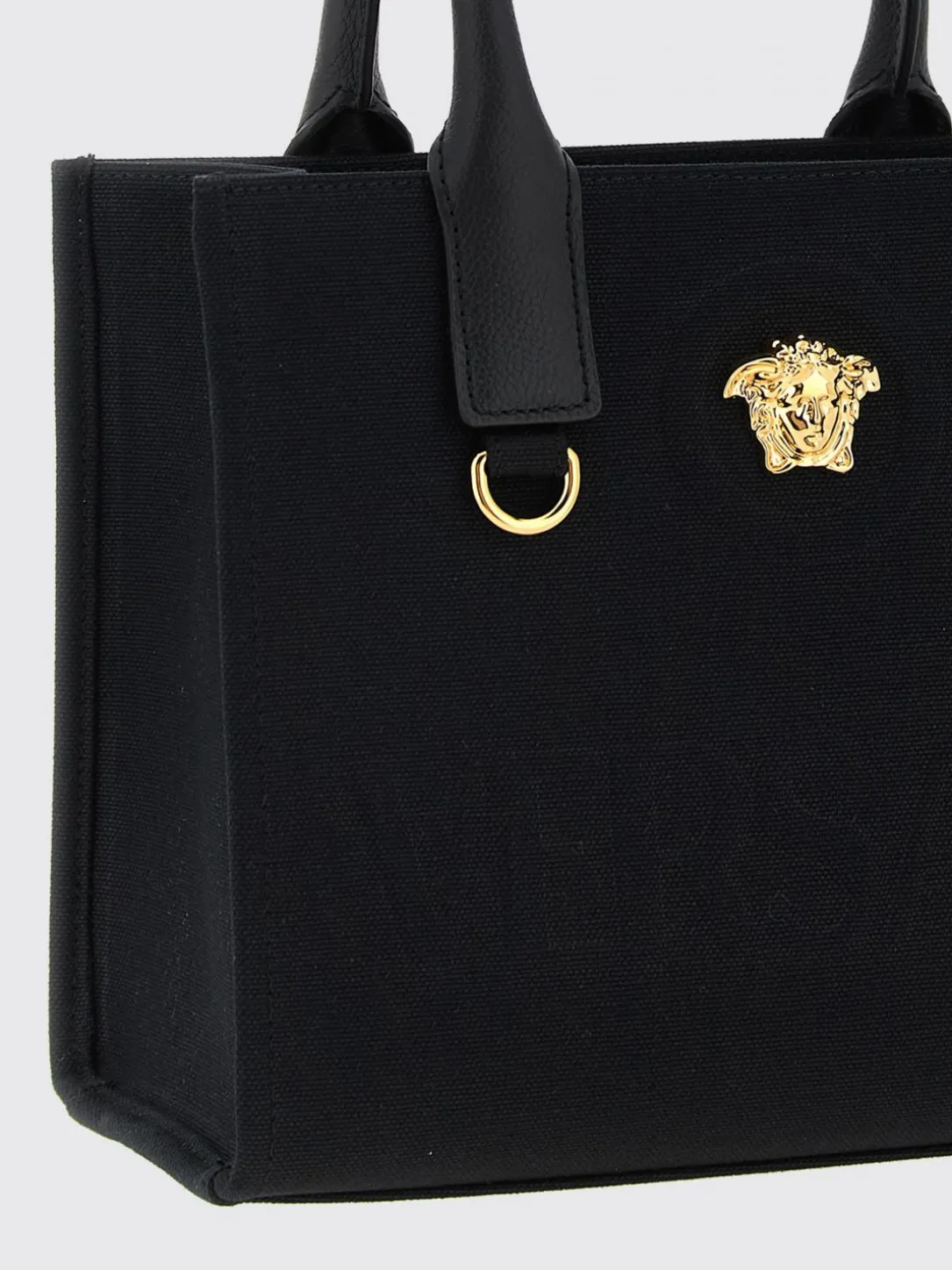Borsa Mini Shopper La Medusa Versace in canvas e pelle