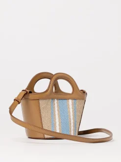 Borsa Mini Tropicalia Marni in pelle e canvas a righe